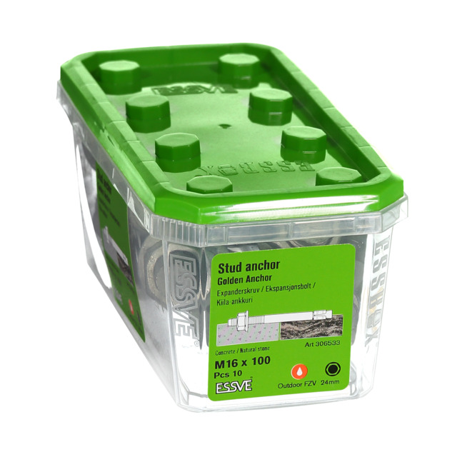 EXPANDER M16X100 VFZ 10/PKT GOLDEN ANCH(1) 100601