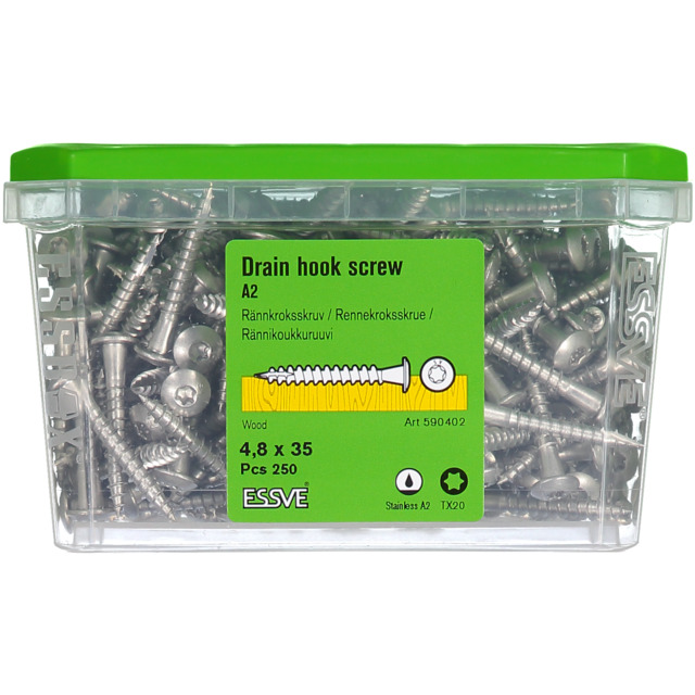 RÄNNKROKSSKRUV A2 4,8X35MM 250ST TX20