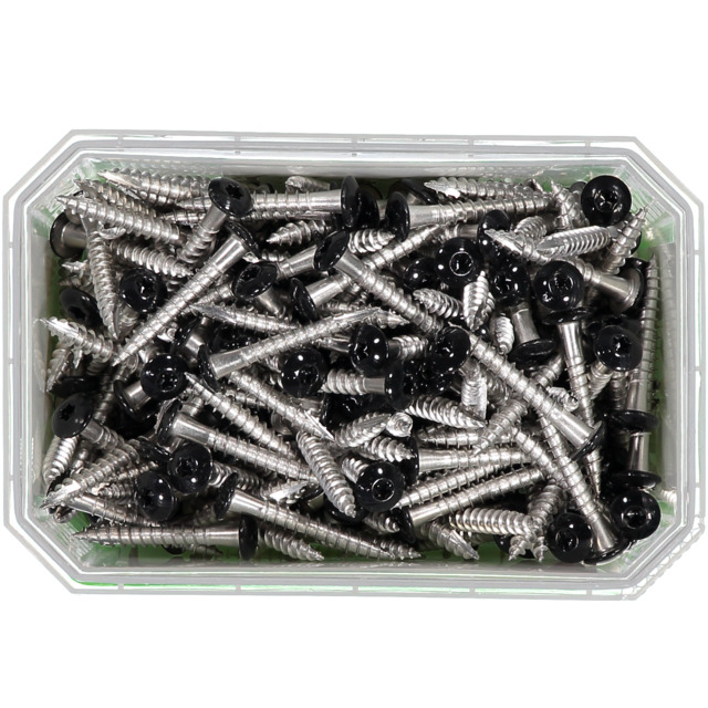 RÄNNKROKSSKRUV A2 4,8X35MM SVART 250ST TX20