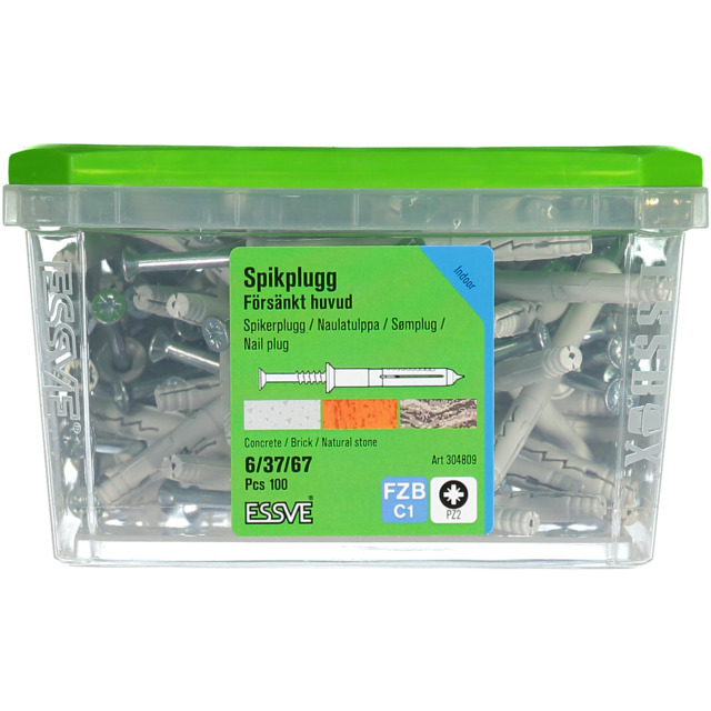 SPIKPLUGG 6X67 FH FZB 100ST | Beijerbygg Byggmaterial