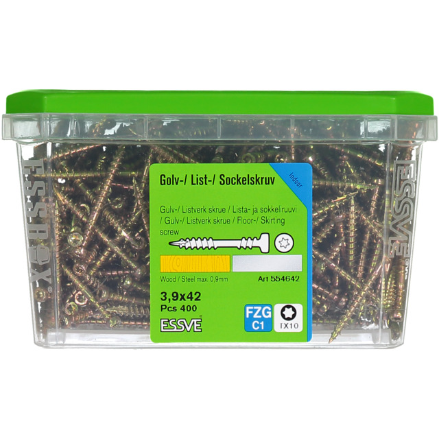 SOCKELSKRUV FZG 3,9X42 400ST