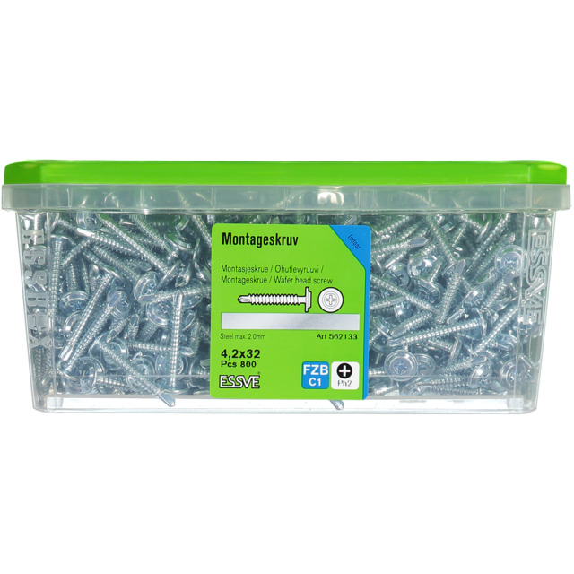 MONTAGESKRUV 4,2X32 BORRSPETS 800ST PH2 STÅL FZ 406508