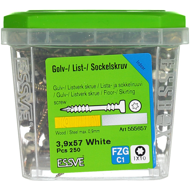 SOCKELSKRUV VIT 3,9X57 250ST