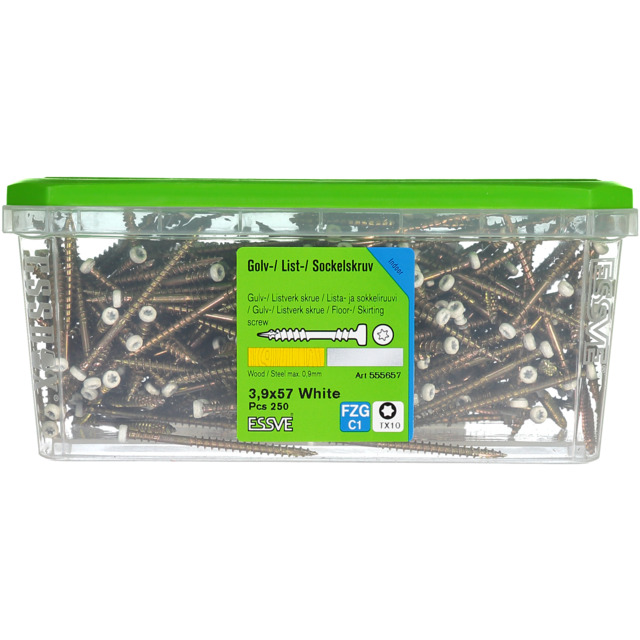 SOCKELSKRUV VIT 3,9X57 250ST