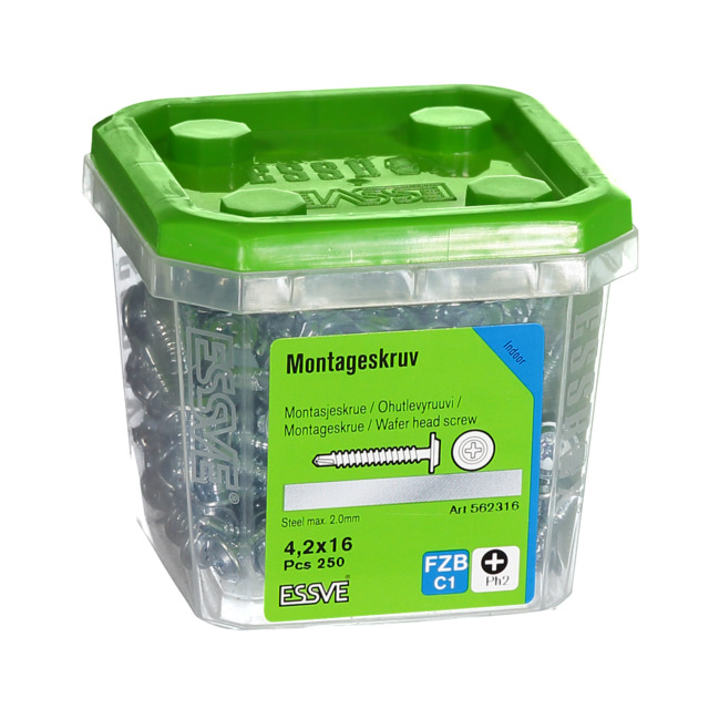 MONTAGESKRUV 4,2X16 STÅL 250ST FZ BORRSP   (6) 406508