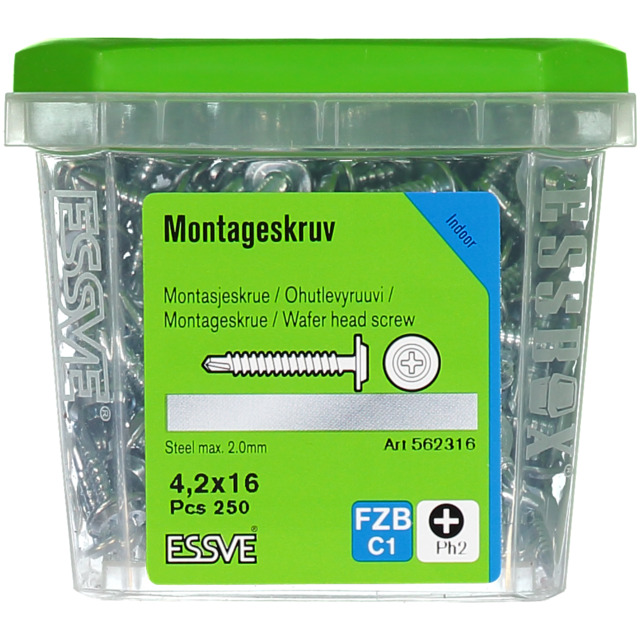 MONTAGESKRUV 4,2X16 STÅL 250ST FZ BORRSP   (6) 406508