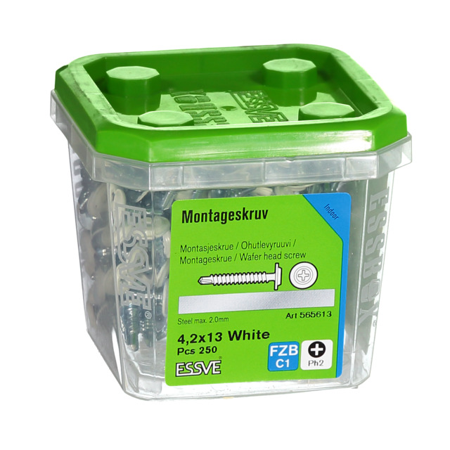 MONTAGESKRUV 4,2X13 VIT 250ST   BORRSP    (6) 406508
