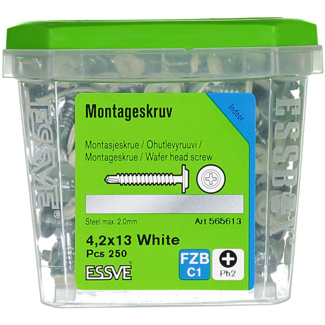 MONTAGESKRUV 4,2X13 VIT 250ST   BORRSP    (6) 406508