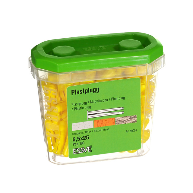 PLASTPLUGG GUL 5.5X25 100P