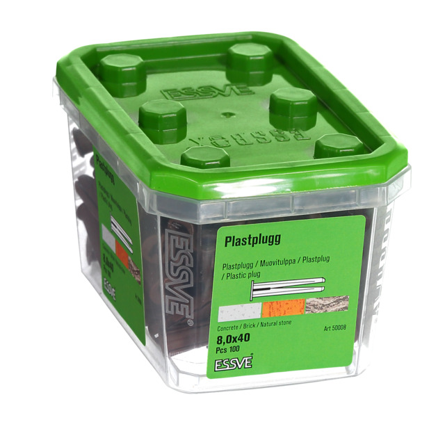 PLASTPLUGG BRUN 8X40 100P