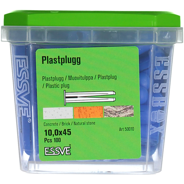 PLASTPLUGG BLÅ 10X50 100P