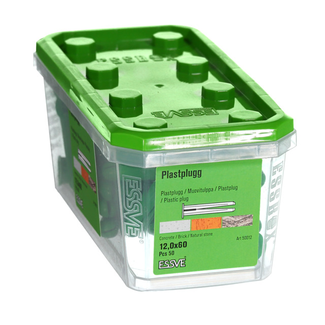 PLASTPLUGG GRÖN 12X60 50P