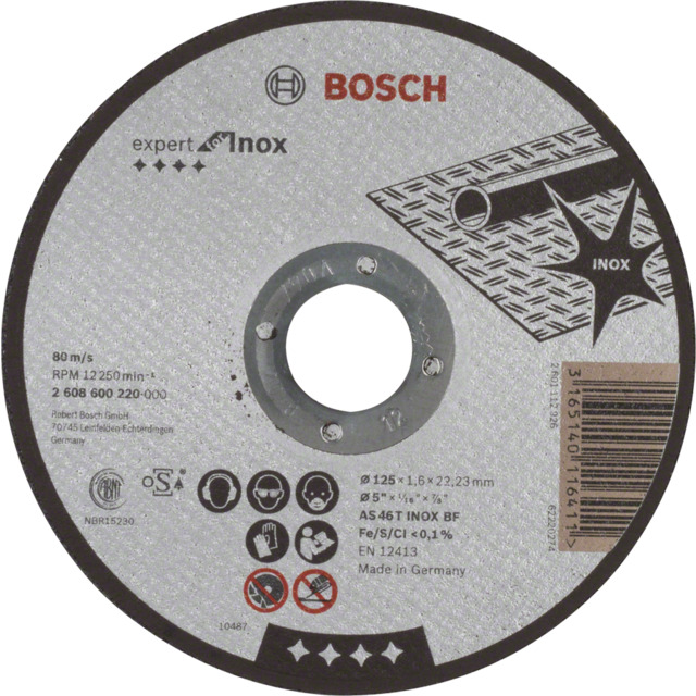 KAPSKIVA INOX RAK 125X1.6MM 1P | Beijerbygg Byggmaterial