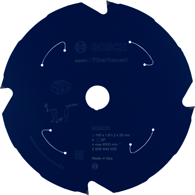 CIRKELSÅGKLINGA EXP ACCU FIBERCEM 165X20MM 4T
