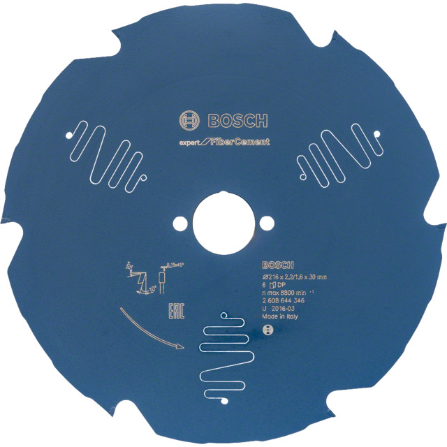 CIRKELSÅGKLINGA EXP FIBER CE 6T 216X30X2,2MM