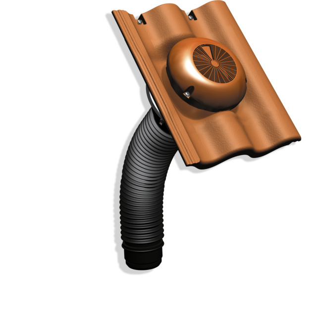 TAKPANNEVENTILATOR SKY VENT PLAST 2-KUPIG TEGELRÖD