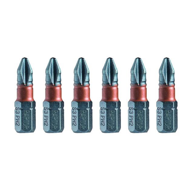 BITS TORSION PH2 6ST/FRP RAPTOR 25MM | Beijerbygg Byggmaterial