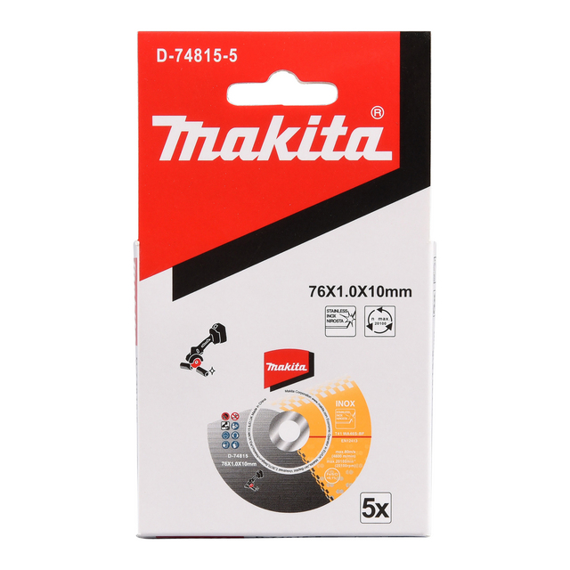 KAPSKIVA D-74815-5 MAKITA ROSTFRITT/METALL 5ST 76X10MM | Beijerbygg Byggmaterial