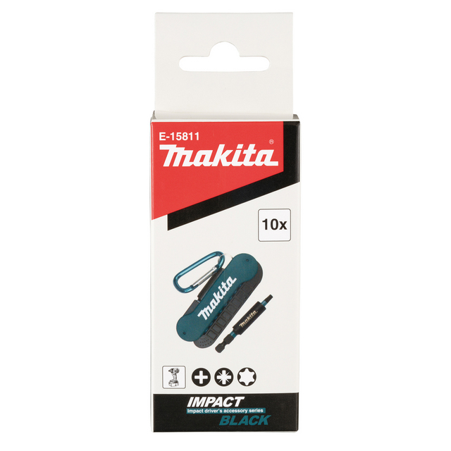 BITSATS E-15811 MAKITA IMPACT BLACK 10 DELAR | Beijerbygg Byggmaterial