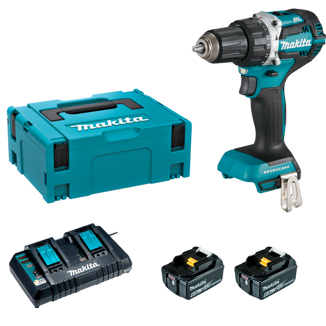 BORRSKRUVDRAGARE DDF484RGJ MAKITA 18V 2X6 LADDARE MAKPAC