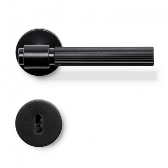 DÖRRHANDTAG HELIX 200 STRIPE SVART INKL NS | Beijerbygg Byggmaterial