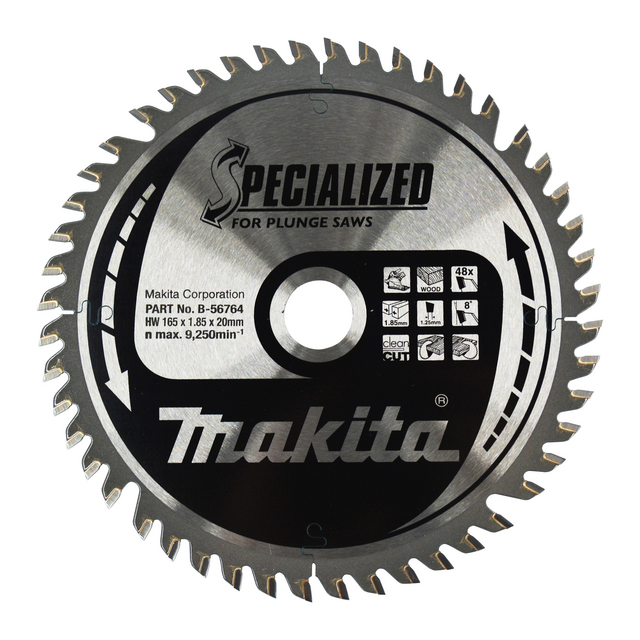 SÅGKLINGA B-56764 MAKITA TRÄ 48T 165X20X1,85MM