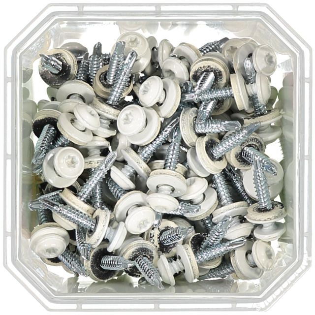 MONTAGESKRUV VIT 4,2X25 100ST RAL9011 M RFR BRICKA