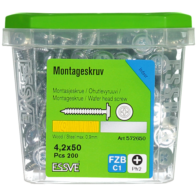 MONTAGESKRUV SH 4,2X50 STÅL 200ST FZB         (6) 406511