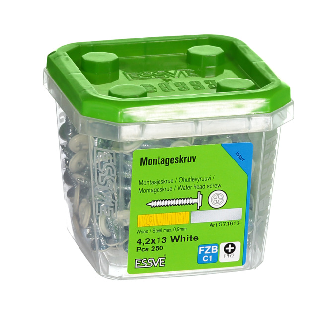 MONTAGESKRUV SH 4,2X13 VIT 250ST FZB         (6) 406511