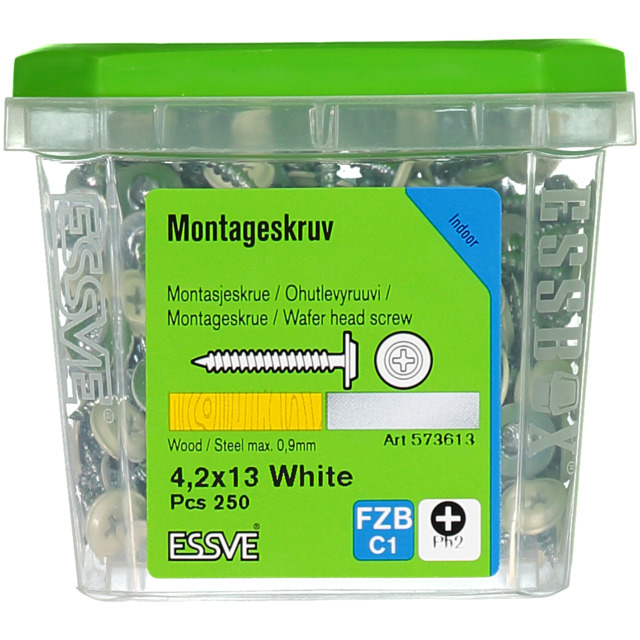 MONTAGESKRUV SH 4,2X13 VIT 250ST FZB         (6) 406511