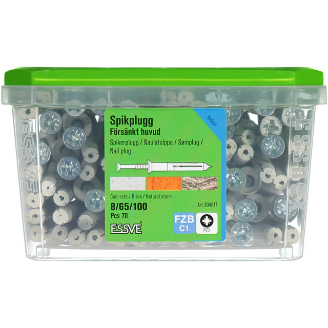 SPIKPLUGG 8X100 FH FZB 70ST | Beijerbygg Byggmaterial