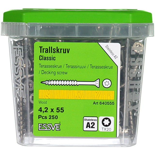 TRALLSKRUV ESSVE A2 4,2X55 250ST