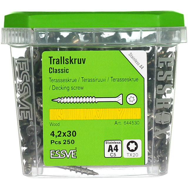 TRALLSKRUV ESSVE A4 4,2X30 250ST