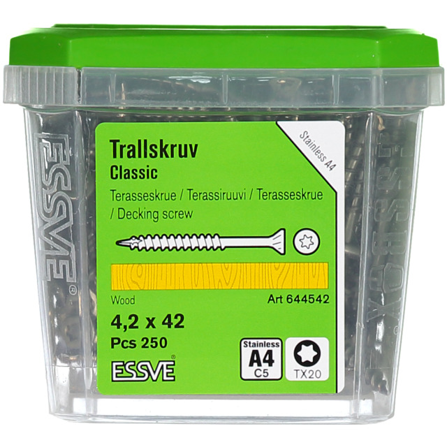 TRALLSKRUV ESSVE A4 4,2X42 250ST