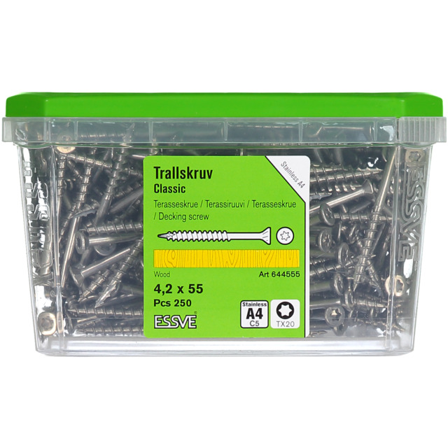 TRALLSKRUV ESSVE A4 4,2X55 250ST