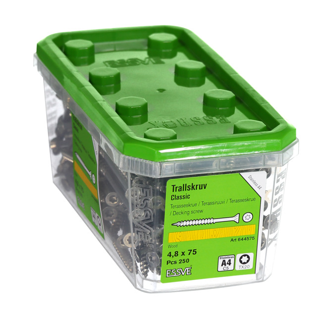 TRALLSKRUV ESSVE A4 4,8X75 250ST