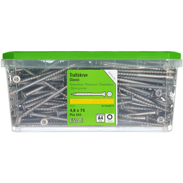 TRALLSKRUV ESSVE A4 4,8X75 250ST