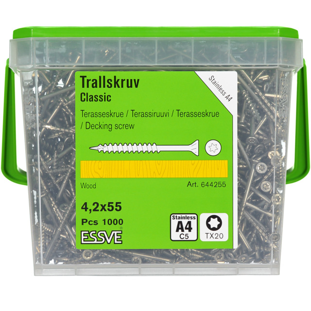 TRALLSKRUV 4,2X55 A4 1000ST 1000ST/HINK RF TX20