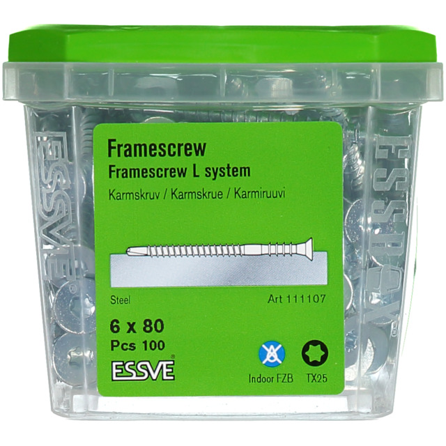 KARMSKRUV L 6X80 100ST F INNERDÖRR     101602