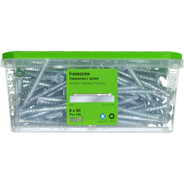 KARMSKRUV L 6X80 100ST F INNERDÖRR     101602