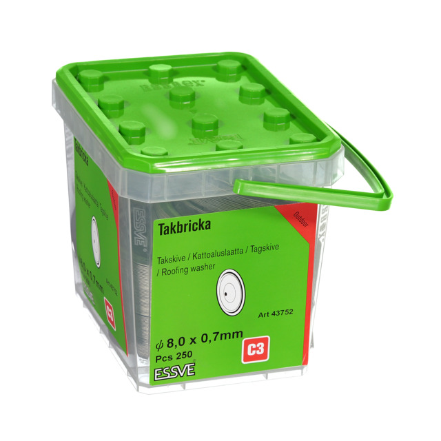 TAKBRICKA 80MM/6MM HÅL 250ST/HINK              406802 | Beijerbygg Byggmaterial