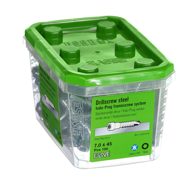 BORRSKRUV 7X45 INDU-PROG 100ST M BORRSPETS KARMSKRUV