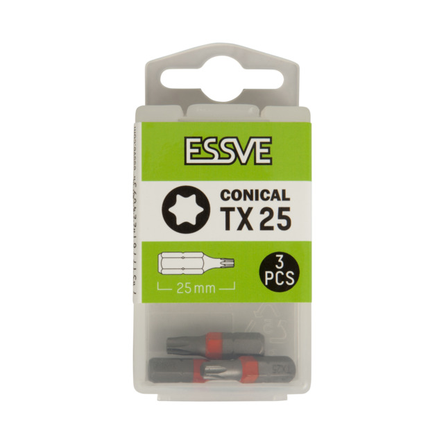 BITS KONISK TX25 25MM 3ST 9980204 | Beijerbygg Byggmaterial