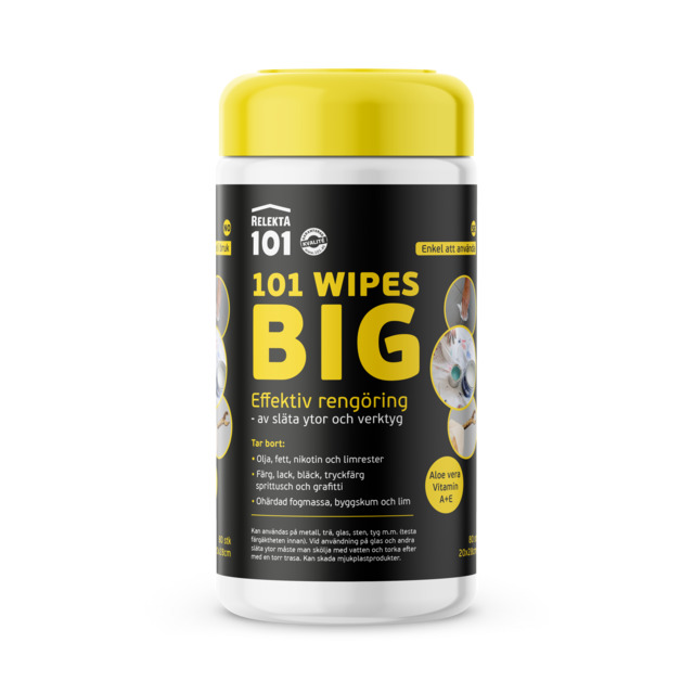 VÅTSERVETT 101 WIPES BIG 20X28CM 80ST | Beijerbygg Byggmaterial