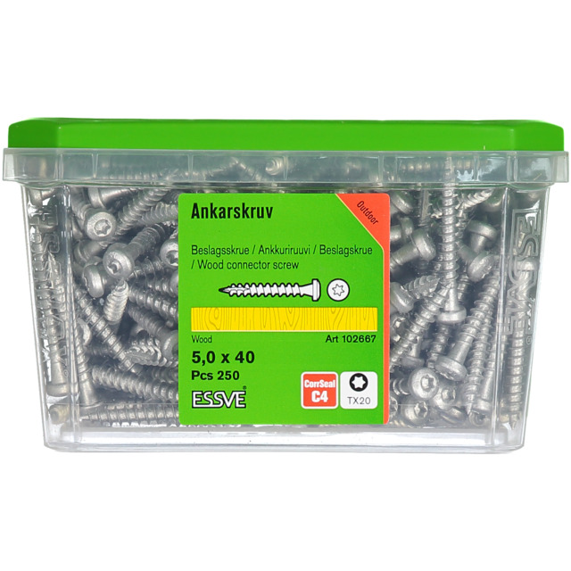 ANKARSKRUV 5,0X40 CORRSEAL 250ST/FRP TX20 FIBERCUT