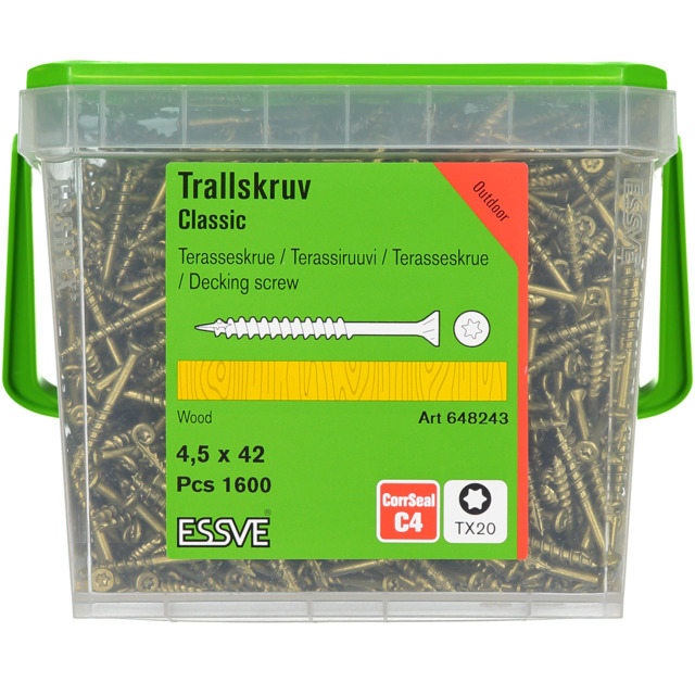 TRALLSKRUV 4,5X42 CORRSEAL 1600ST/HINK  CUTTERS