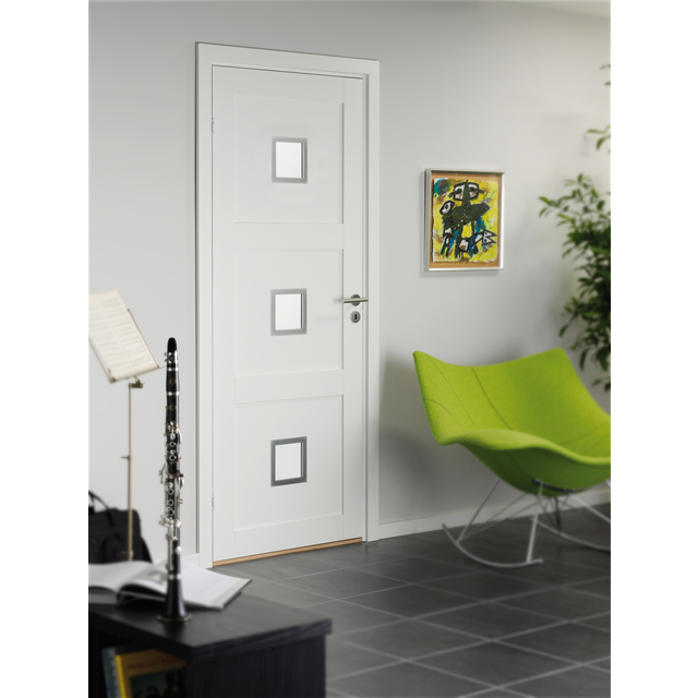 SPEGELDÖRR UNIQUE 03L GWA 320 VIT 09X21 KLARGLAS