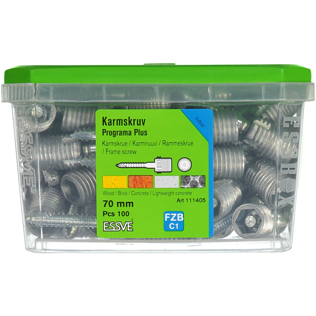 KARMSKRUV PLUS 70MM PROGRAMA 100ST/PKT