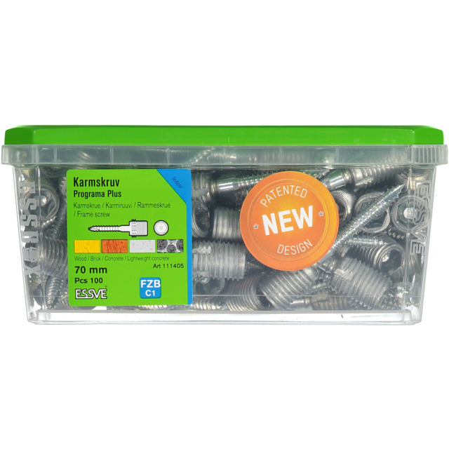 KARMSKRUV PLUS 70MM PROGRAMA 100ST/PKT