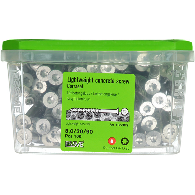 LÄTTBETONGSKRUV 8X90MM 100ST | Beijerbygg Byggmaterial